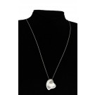 Tiffany & Co Elsa Peretti Sterling Silver 26mm Full Heart Pendant Necklace 25"