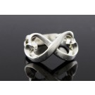 Tiffany & Co Paloma Picasso 925 Sterling Silver Double Loving Heart Ring Size 5.25