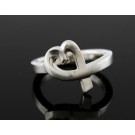 Tiffany & Co Paloma Picasso 925 Sterling Silver Loving Heart Band Ring Size 6.75