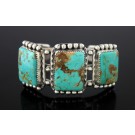 Native American Navajo Helen Harrison Sterling Silver Turquoise Cuff Bracelet 6