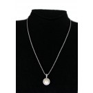 David Yurman Albion Sterling Silver Cerise Pearl Diamond Pendant Necklace 17"