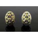 John Hardy Dot Jaisalmer Buddha Belly Sterling Silver 18k Gold Earrings