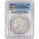 1889 CC Carson City $1 Morgan Silver Dollar PCGS Gold Shield F Detail Rim Damage