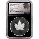 2020 $20 Proof Incuse Rhodium Canadian Silver Maple Leaf NGC PF70 FDOI