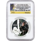 2016 $5 Tokelau Proof Year Of The Monkey Colorized 1 oz .999 Silver NGC PF70 ER