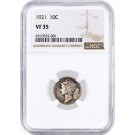 1921 10C Silver Mercury Dime NGC VF35 Very Fine Circulated Key Date Coin
