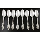 Dominick & Haff Labors Of Cupid Sterling Silver Dessert Oval Soup Spoons 7 1/8"