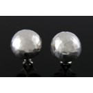 Ippolita Classico 925 Sterling Silver Hand Hammered Omega Pinball Stud Earrings