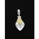 Lagos Arcadian 18k Gold 925 Sterling Silver Diamond Heart Pendant For Necklace