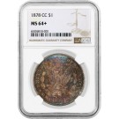 1878 CC Carson City $1 Morgan Silver Dollar NGC MS64+ Key Date Toned Coin