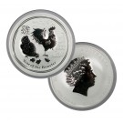 2017 P $10 AUD Australia Lunar Series II Year Of The Rooster 10 oz .999 Silver