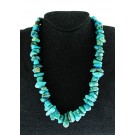 Old Pawn Santo Domingo Pueblo Sterling Silver Turquoise Heishi Nugget Necklace