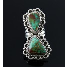 Vintage M. Guerro Navajo Native American Sterling Silver Turquoise Ring SZ 5.75
