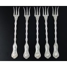 Set 5 Whiting Mfg Co Imperial Queen Sterling Silver Cocktail Oyster Forks 5 1/2"