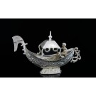Antique 1896 Edwin Thomson Bryant London England Sterling Silver Figural Boat 