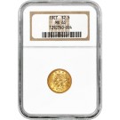 1907 $2.50 Liberty Head Quarter Eagle Gold NGC MS63 Brilliant Uncirculated Coin