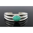 Old Pawn Navajo Native American Sterling Silver Turquoise Cuff Bracelet 6.25"