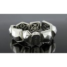 Signed Lagos Caviar Rocks Collection 925 Sterling Silver Bracelet Size 6.5"