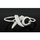 Tiffany & Co Paloma Picasso Sterling Silver XO Hugs Kisses Hook Bangle Bracelet