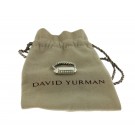 David Yurman Lexington Barrel 925 Sterling Silver Diamond Band Ring Size 8.5