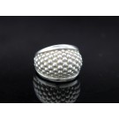 Lagos Signature Caviar 925 Sterling Silver Beaded Tapered Ring Size 7.25