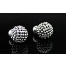 Lagos Signature Caviar 17mm Sterling Silver Beaded Front-Back Stud Earrings