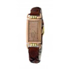 Art Deco Longines Curvex Cal 9L Two Tone 14k Yellow Rose Gold Mechanical Watch