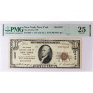 Series 1929 $10 The Dunbar National Bank New York CH#13237 Fr#1801-1 PMG VF25 