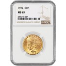 1932 $10 Indian Head Eagle Gold NGC MS63 Brilliant Uncirculated Coin