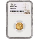 1852 $2.50 Liberty Head Quarter Eagle Gold NGC AU Details Cleaned Coin #017