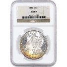 1881 S $1 Morgan Silver Dollar NGC MS67 Gem Uncirculated Toned Coin