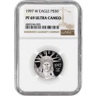 1997 W $50 Proof American Platinum Eagle 1/2 oz .9995 NGC PF69 Ultra Cameo