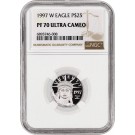 1997 W $25 Proof Platinum American Eagle 1/4 oz .9995 Fine NGC PF70 Ultra Cameo