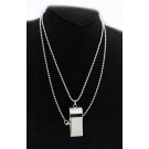 Vintage Tiffany & Co Sterling Silver Whistle Pendant Beaded Chain Necklace 36"