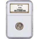 1871 3CN Proof Three Cent Nickel NGC PF66 Gem Coin