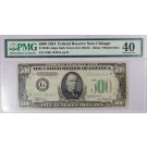 Series Of 1934 $500 Note FRN Chicago Fr#2201-Gdgs GA Block PMG XF40 Ink