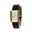 Vintage Gucci 19mm x 24.5mm Gold Tone Blue Red Enamel Mechanical Tank Watch