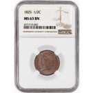 1825 1/2C Classic Head Half Cent Cohen NGC NGC MS63 BN Brown Uncirculated Coin