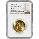 2009 $20 Ultra High Relief St Gaudens Double Eagle 1 oz .9999 Fine Gold NGC MS70