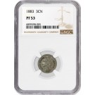 1883 3CN Proof Three Cent Nickel NGC PF53 Circulated Coin