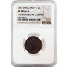 1864 2C Two Cent Piece Small Motto NGC NGC XF Details Environmental Damage