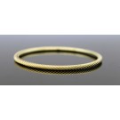 David Yurman Sculpted Cable 18k Yellow Gold 3mm Stackable Bangle Bracelet 7.5"