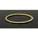 David Yurman Sculpted Cable 18k Yellow Gold 3mm Inside Out Bangle Bracelet 7.5"