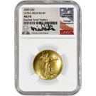 2009 $20 Ultra High Relief St Gaudens Double Eagle 1 oz .9999 Fine Gold NGC MS70 Mike Castle Label