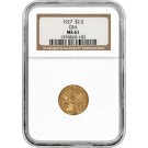 1927 $2.50 Indian Head Quarter Eagle Gold NGC MS61 GSA Uncirculated Coin