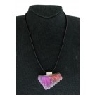 Signed Sherry Moser 925 Sterling Silver Kaleidoscope Glass Pendant Necklace
