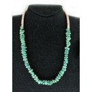 Old Pawn Native American Sterling Silver Turquoise Shell Heishi Bead Necklace