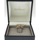 Buccellati Ramage Eternelle 18k Yellow White Gold Diamond Floral Ring Size 5.75