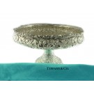 Antique 1875 Tiffany & Co Pattern # 4346 Sterling Silver Repousse Floral Compote