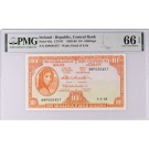 1962-68 10 Shillings Central Bank Of Ireland Pick #63a LTN47 PMG Gem UNC 66 EPQ
